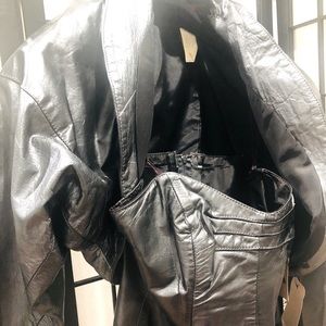 Genuine Leather Dress with Jacket